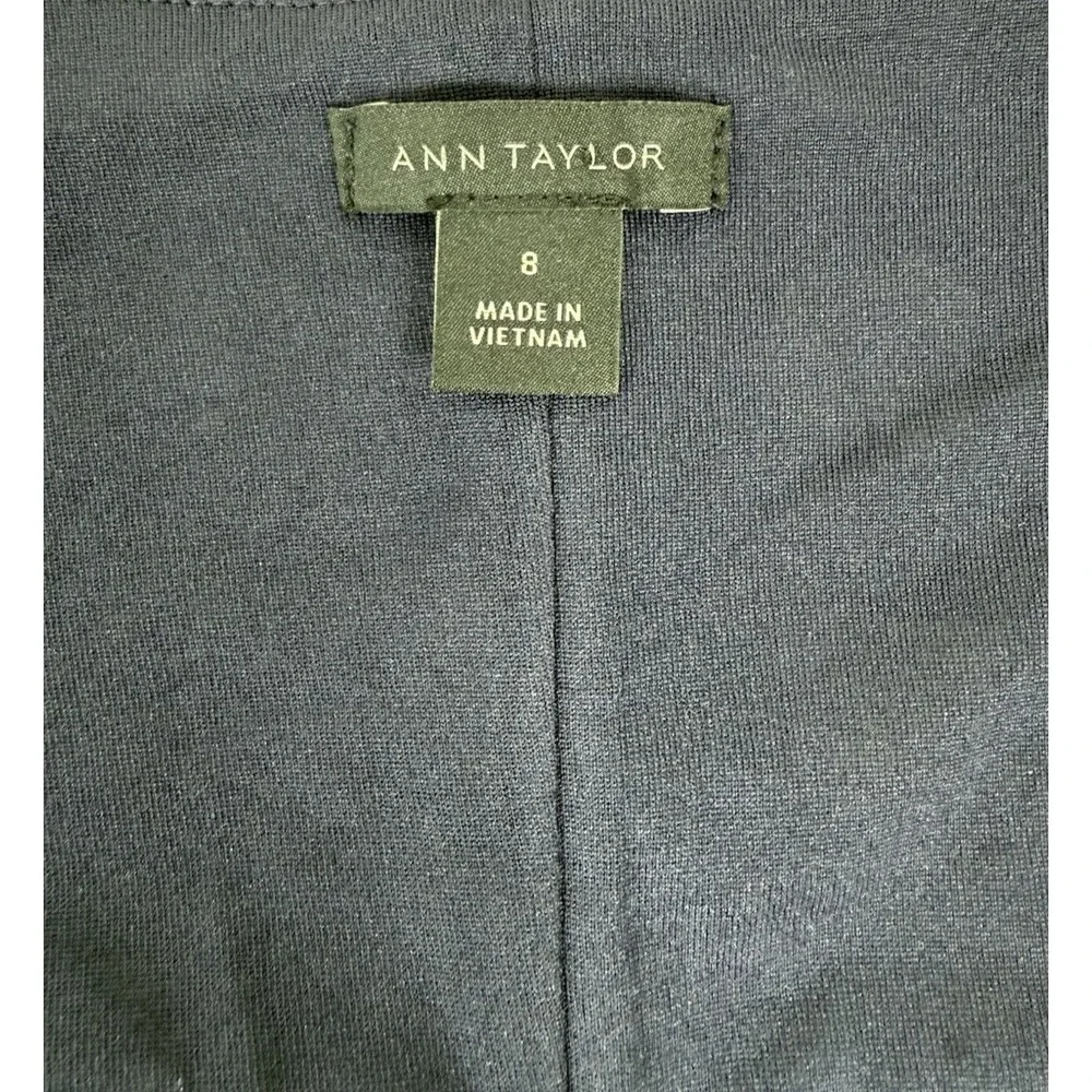 Ann Taylor Wrap Around Dress Sleeveless Stretch Shells Black White Size 8‎ - Picture 6 of 6